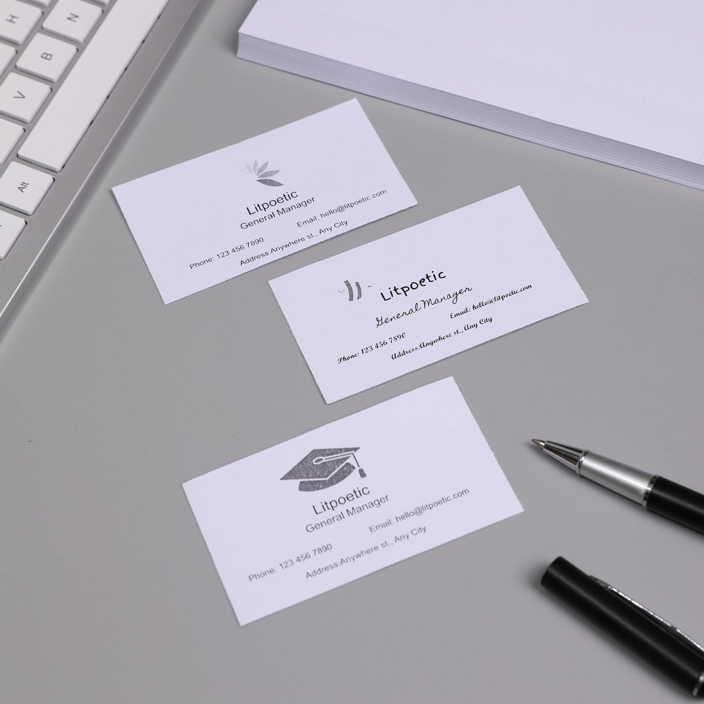 4000 PiecesBlank Printable Business Cards 3.5 x 2, Perforated Card Stock Paper for Inkjet and Laser Printers, 10 Cards Per Sheet - (White,400 Sheets)