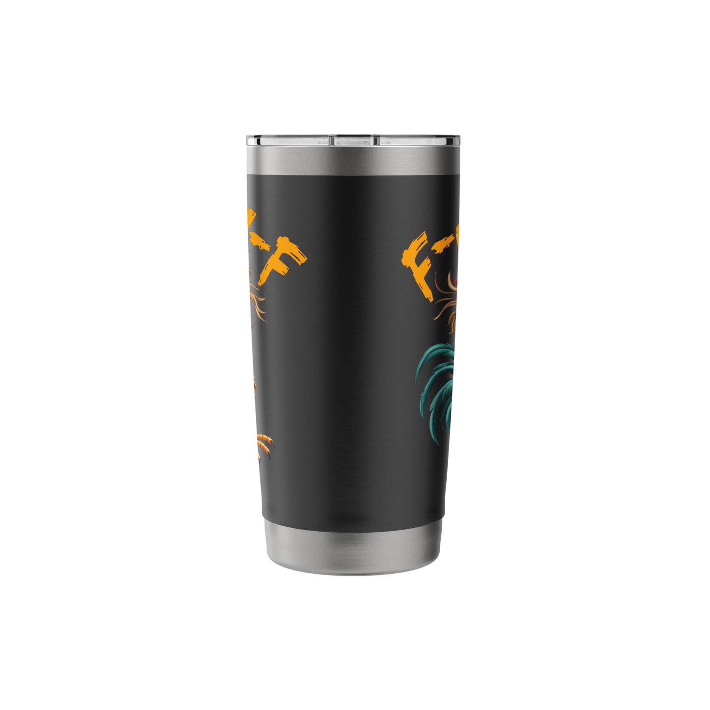 F-Caw-F Funny Chicken Humor F-Caw-F Quote Rooster Meme Stainless Steel Insulated Tumbler