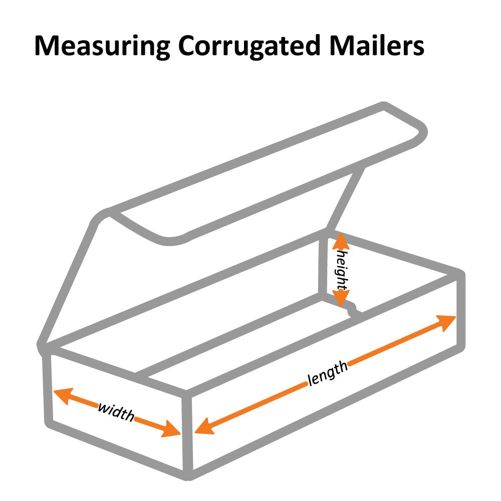 Ship Now Supply SNM842 Corrugated Mailers, 8"L x 4"W x 2"H, White (Pack of 50)