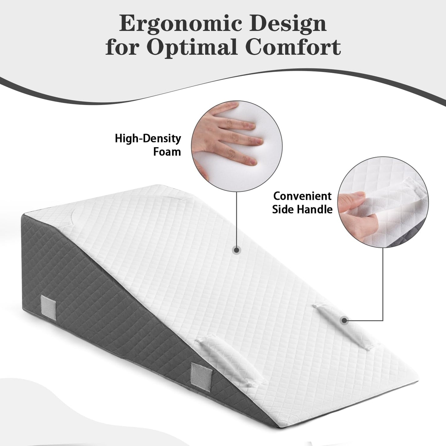Hapiclody Leg Elevation Pillow for After Surgery – Adjustable Height Knee Surgery Recovery Leg Support Pillow, Designed for Knee Replacement Recovery, Single Leg Elevating Wedge