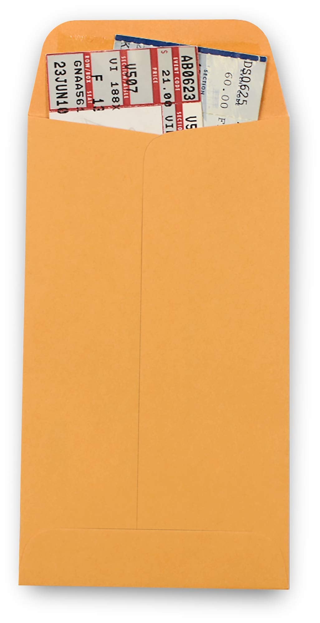 500 Guardian #6 Paper Coin Envelopes - Blank Small Envelopes for Coins, Receipts, Stamps, Small Parts Storage, & More – 3-3/8” x 6” Cash Envelopes – Gummed Flap Gift Card Holder Envelopes