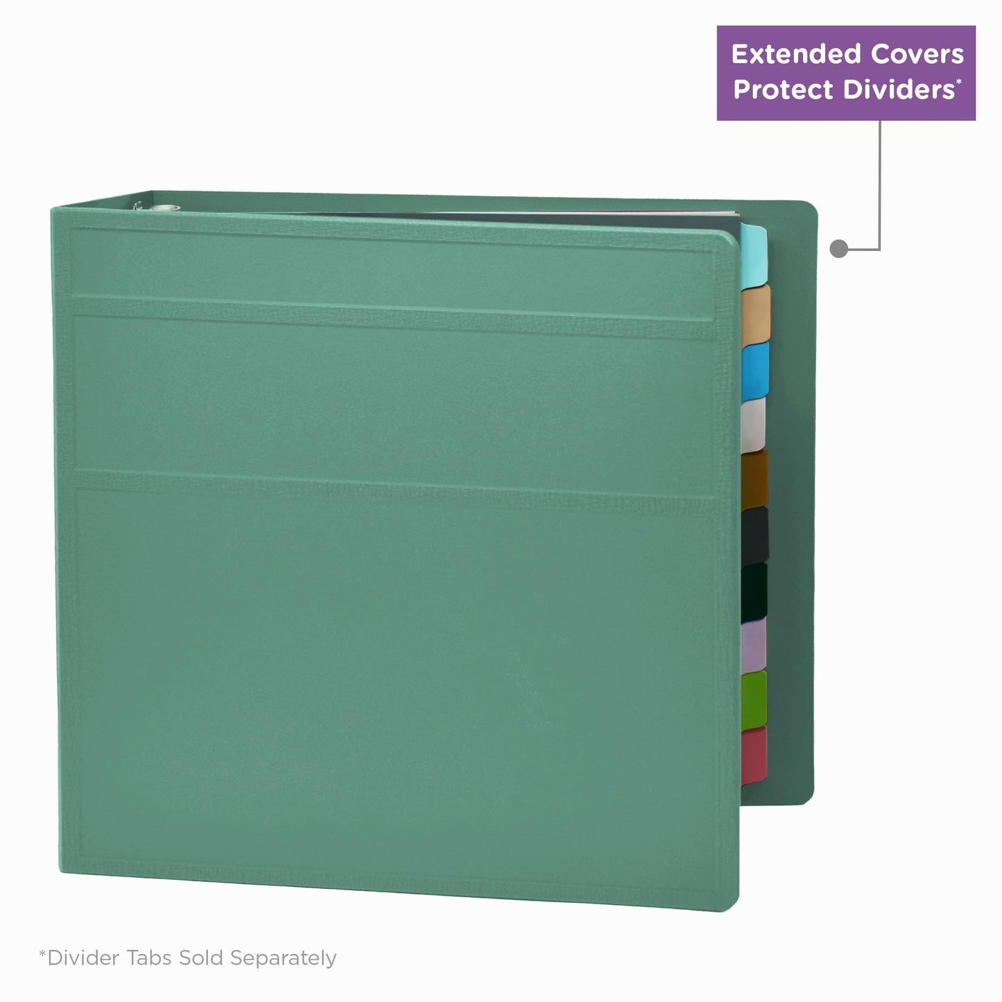 Carstens 4-Inch Heavy Duty 3-Ring Binder - Side Opening, Mint, Durable Plastic, Precision No-Gap Rings, Waterproof Cover, No Pockets, Holds 600 US Letter Sheets, BPA-Free, Made in USA (1844-3R)