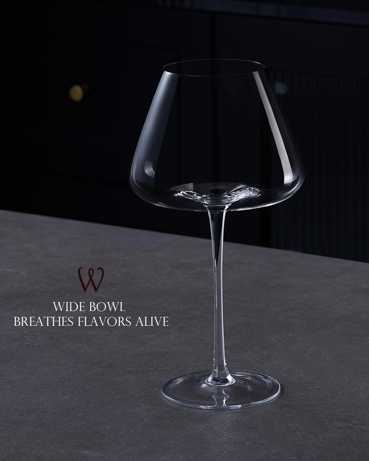iridisenti Hand-Blown 23.5OZ Crystal Wine Glasses Set of 4 for Pinot Noir, Burgundy, Bordeaux, Large Lead-Free Crystal Glasses with Unique Bottom Design for Red, White Wine, Big Oversized Glasses