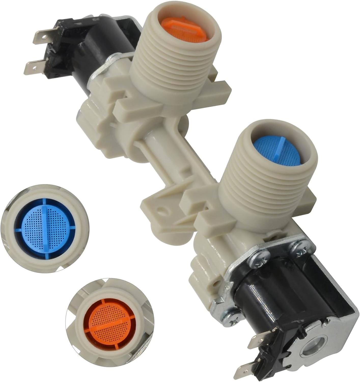 W10906602 Washer/Dryer water inlet valve Compatible with Whirlpool Kenmore Amana Washer Replace W10869511 W11176412 4460930 AP6036153 PS11769643 EAP11769643