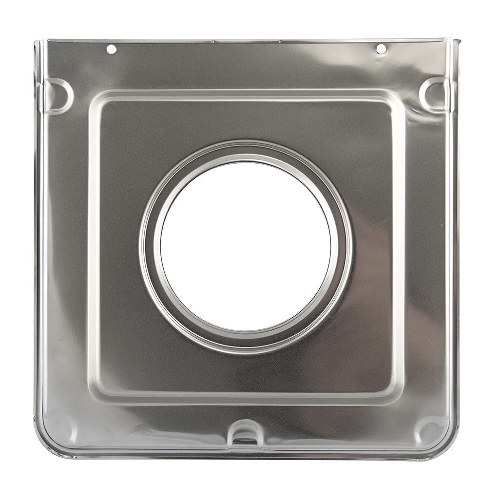 4 Pack - Style J - 9.125" x 9.3125" Square Heavy Duty Chrome Drip Pan -