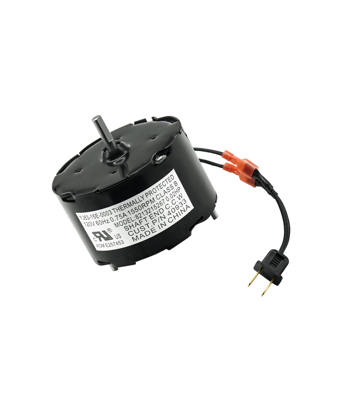 JA2B104N 3.3 Inch Diameter Vent Fan Motor Direct Replacement for Nutone/Broan 40933, 86933, 8693000, 3.3 Inch Diameter Bathroom Fan Motor for Nutone 8664RP, 8663RP, 676-D, 2676F-A, 120 Volts - Black