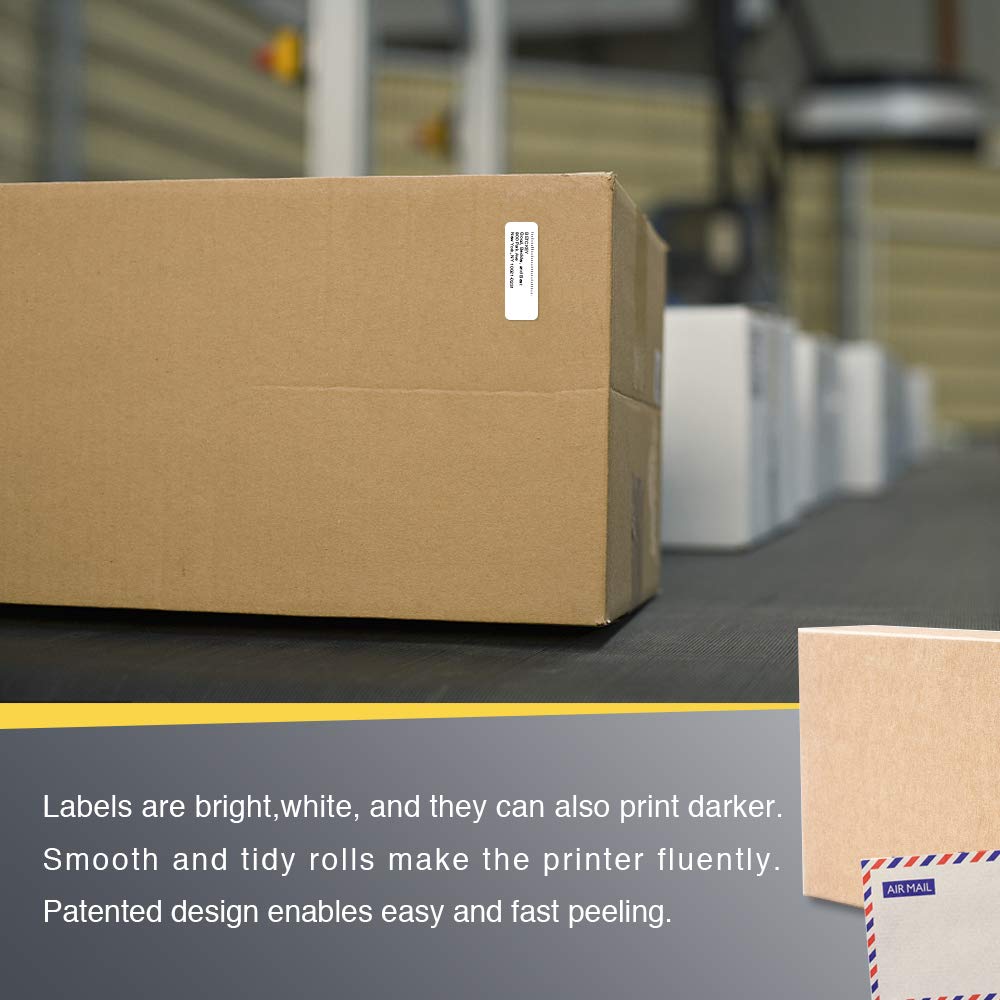 BETCKEY - 1.5" x 0.5" (38 mm x 13 mm) File Folder & Address Labels Compatible with Zebra & Rollo Label Printer,Premium Adhesive & Perforated [16 Rolls, 37600 Labels]