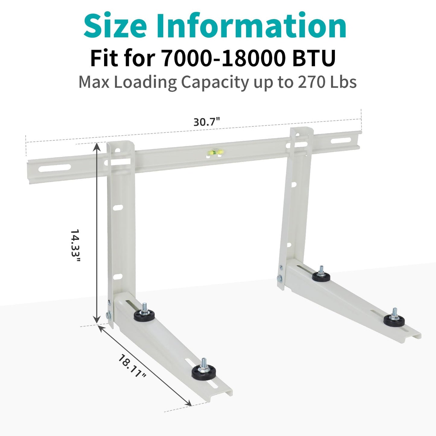 Mini Split Wall Mount for 7000-18000 Btu Condensers - Universal Outdoor Mount for Mini Split Systems