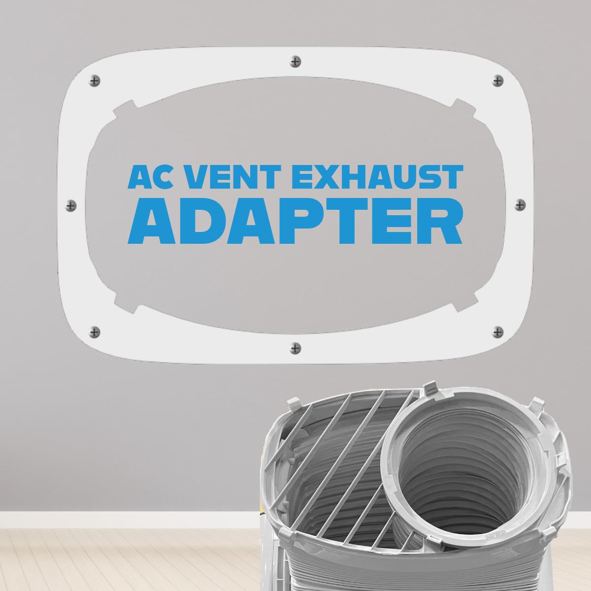 AC Vent Exhaust Hose Adapter Plate for DIY Window and Sliding Doors compatible with Midea Duo