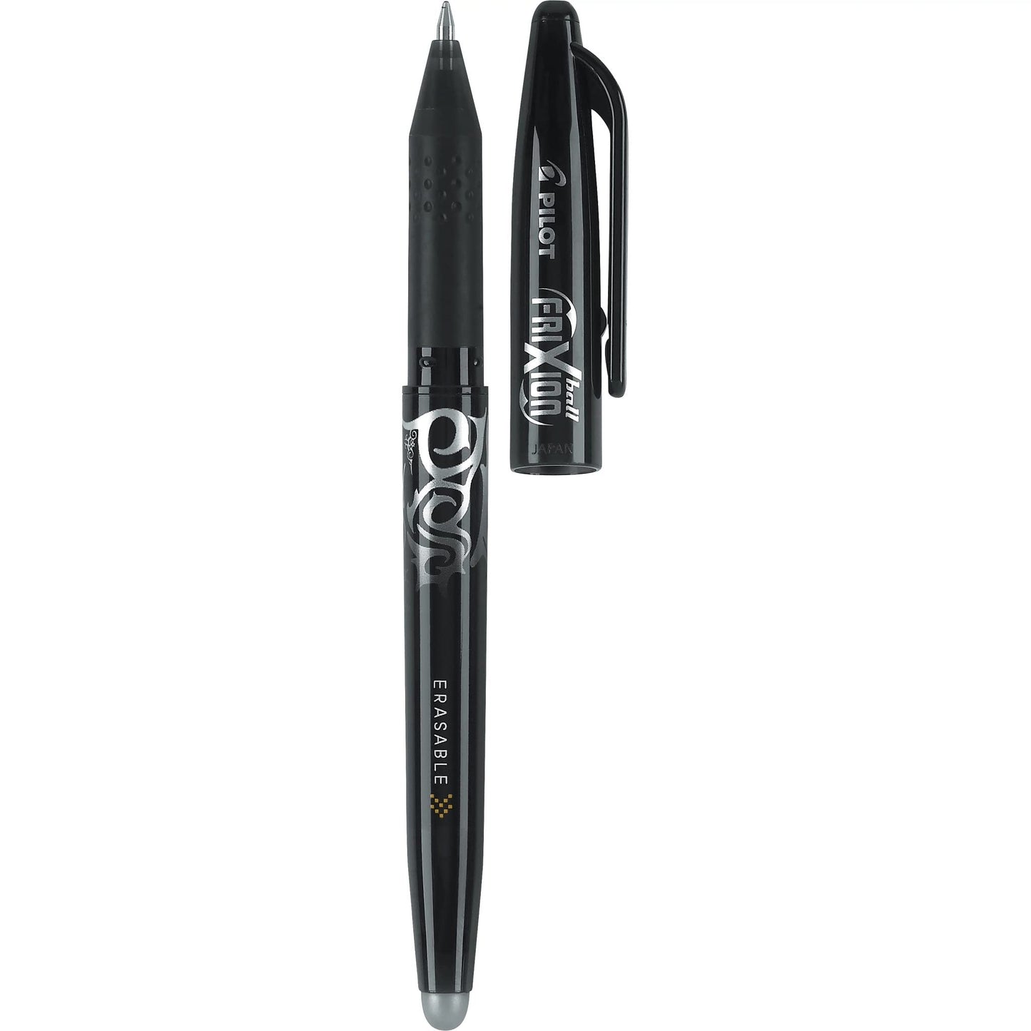 PILOT FriXion Ball Erasable & Refillable Gel Ink Stick Pens, Fine Point, Black Ink, 12-Pack (31550)