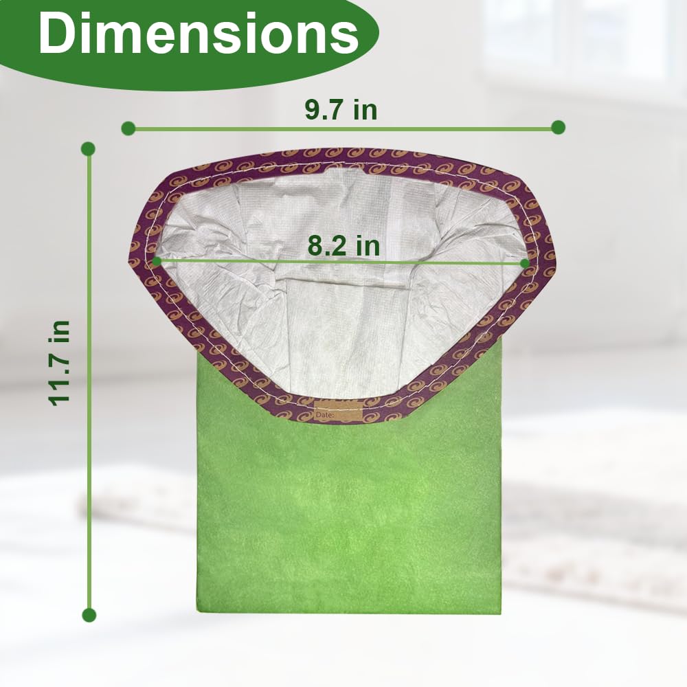 40 Pack 107314 Backpack Vacuum Bags, Compatible with ProTeam 6 QT Vacuum Cleaner, Micro Filter Bags for Vacuum Cleaner, Super Coach Pro 6, ProVac FS 6, GoFit 6, GoFit 6 PLUS (40 Pack)