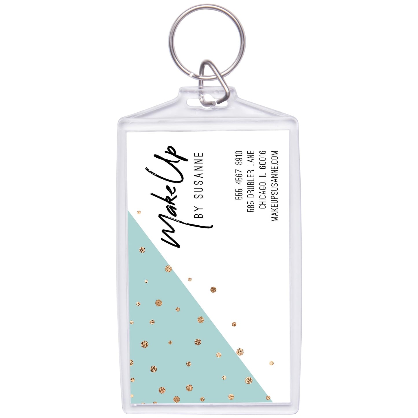 Snapins Acrylic Photo Snap-in Business Card Size Keychain - Pack of 25