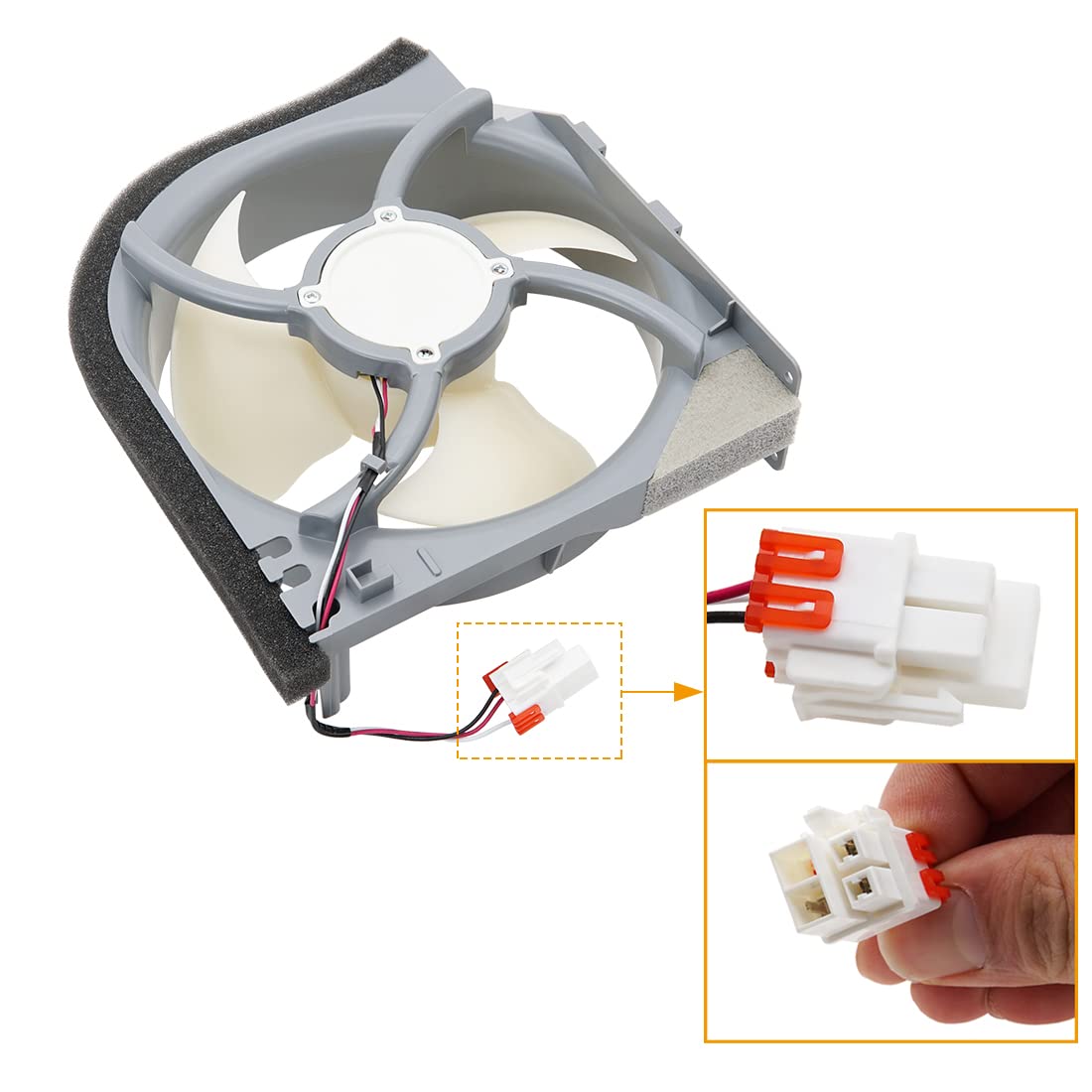 DA97-15765C Condenser Fan Motor Assembly (OEM) by SupHomie - Compatible with Samsung DA31-00340A, RMF002ASSA
