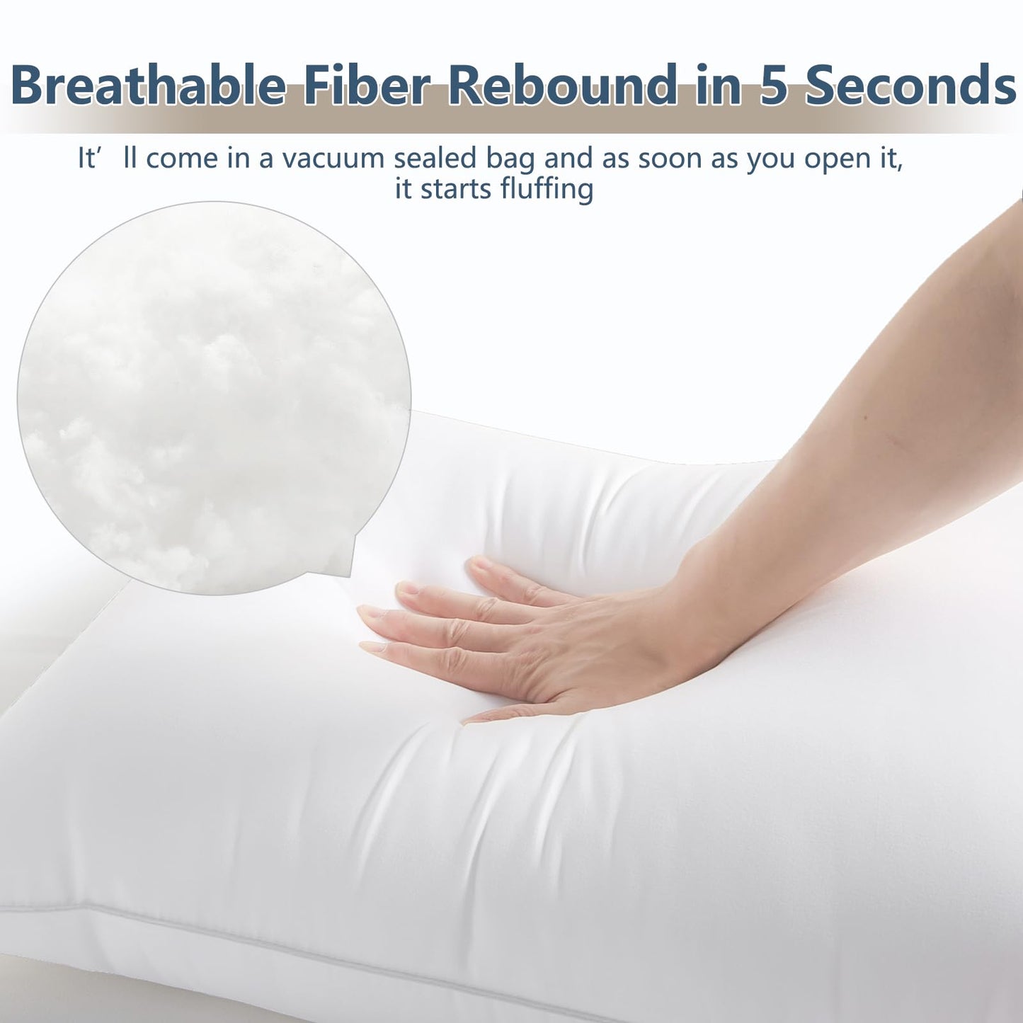 CozyLux Soft Supportive Bed Pillows for Side and Back Sleepers, Oeko-Tex Certified Down Alternative Filling, Hotel Quality Fluffy Sleeping Pillow, White, King - 19" x 34", 4 Pack