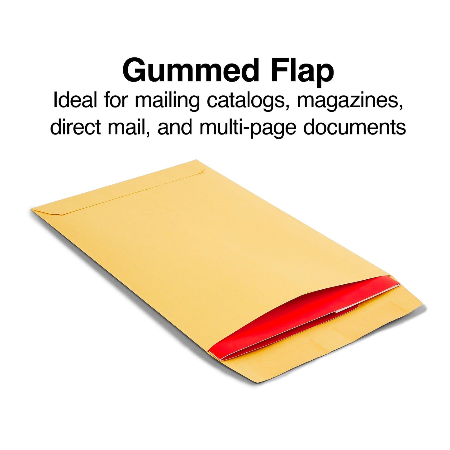 Staples 6 x 9 Gummed Kraft Catalog Envelopes, Brown, Strong Adhesive Seal, Durable Mailing Envelopes for Small Documents, 500/Box