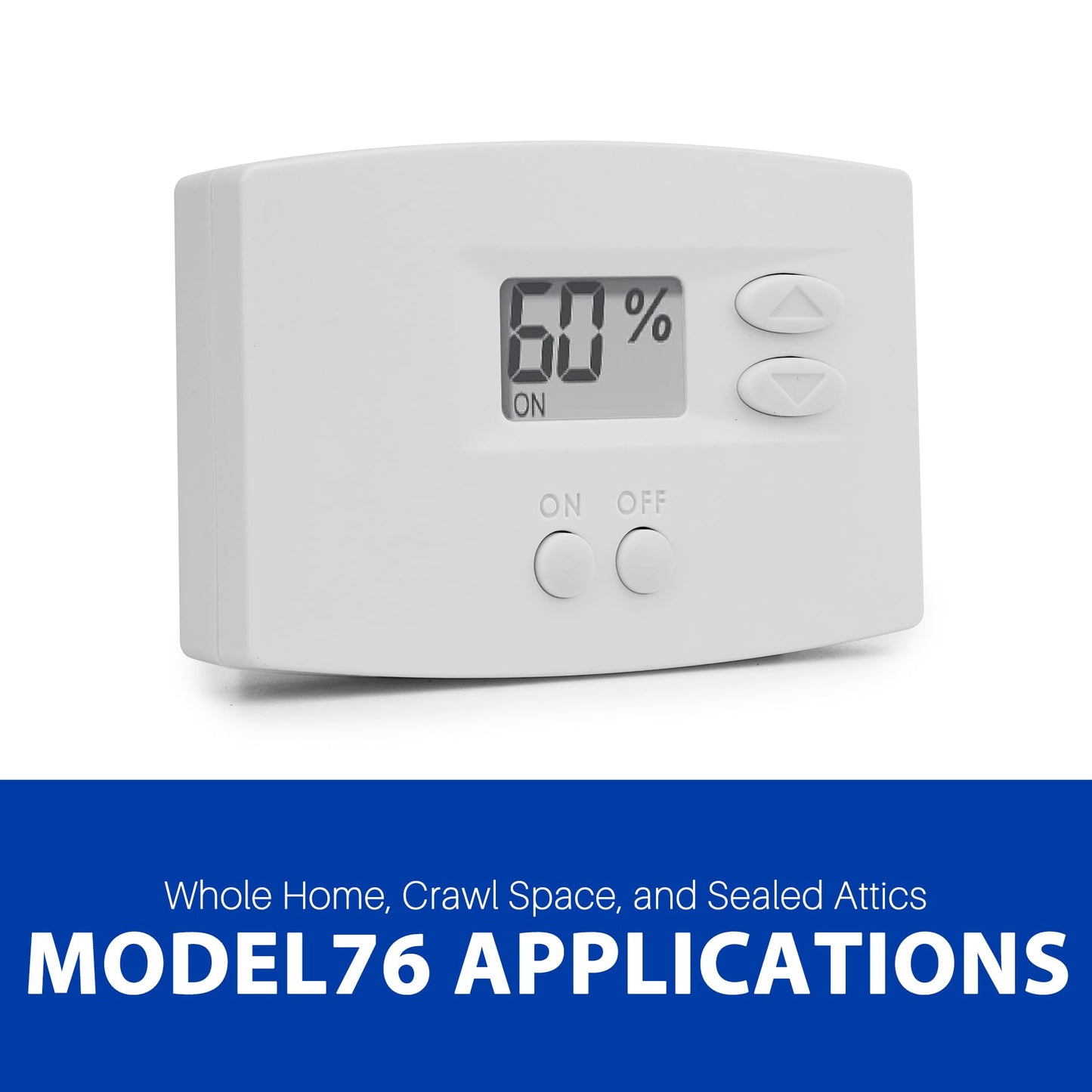 M76 Digital Wall Mount Dehumidifier Control, Compatible with 1800 Series and E-series, Wall Mounted Digital Control for Whole Home Dehumidifiers, Model76 24VAC