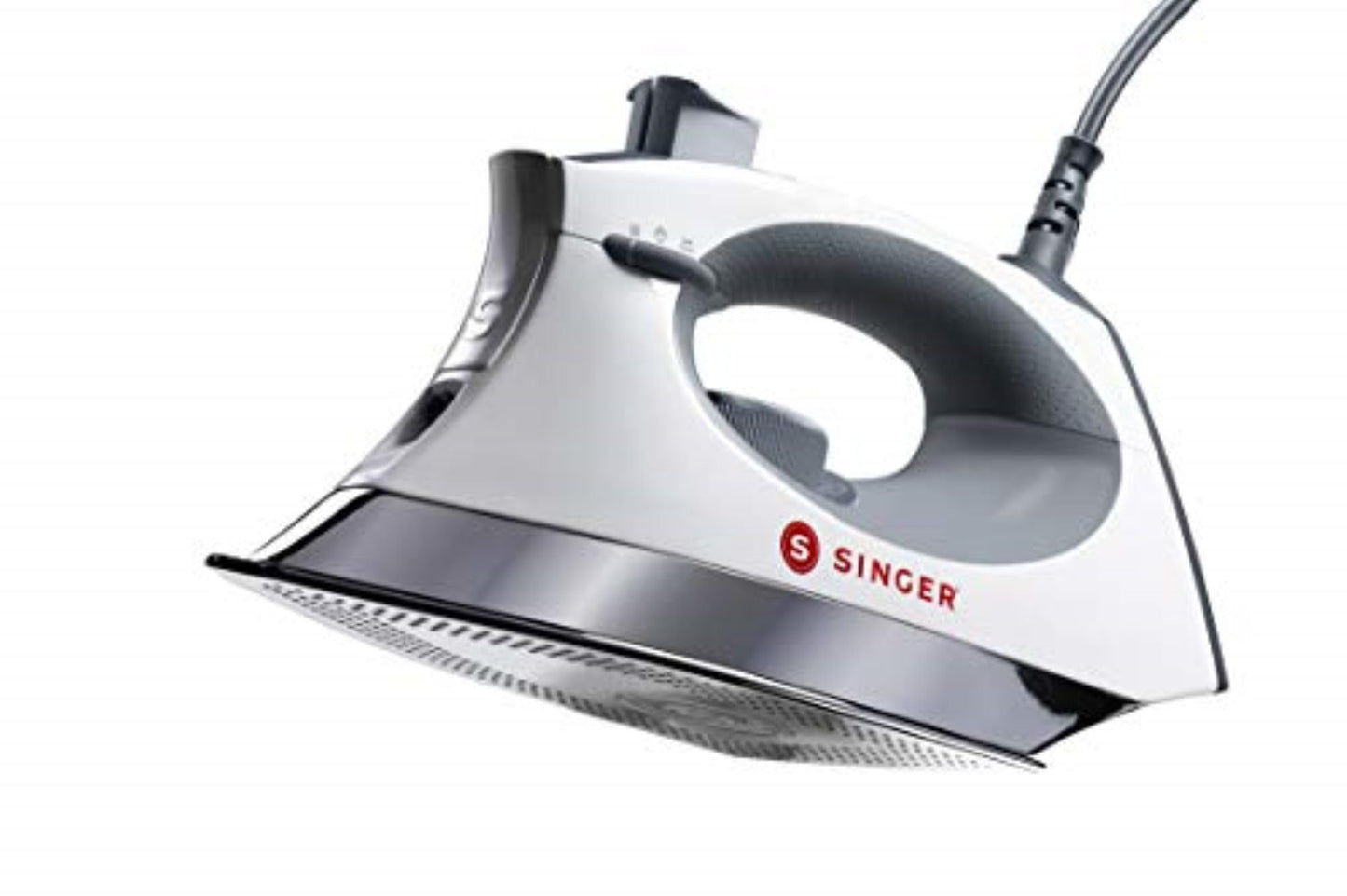 SINGER SteamCraft Steam Iron (1700W) | Steamer with Stainless Steel Plate, OnPoint Precision Tip for Hard-to-Reach Areas, Vertical Steam, Auto Shutoff & 300ml Tank Capacity – White