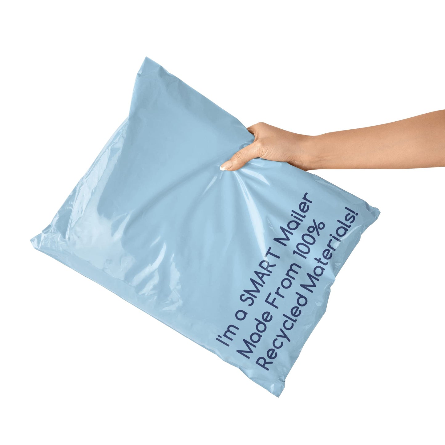 100 Count, 10x13 inch 100% Recycled Poly Mailers Eco Friendly Packaging Envelopes Supplies Mailing Bags 2.5 Mil Thick - SMART Mailer