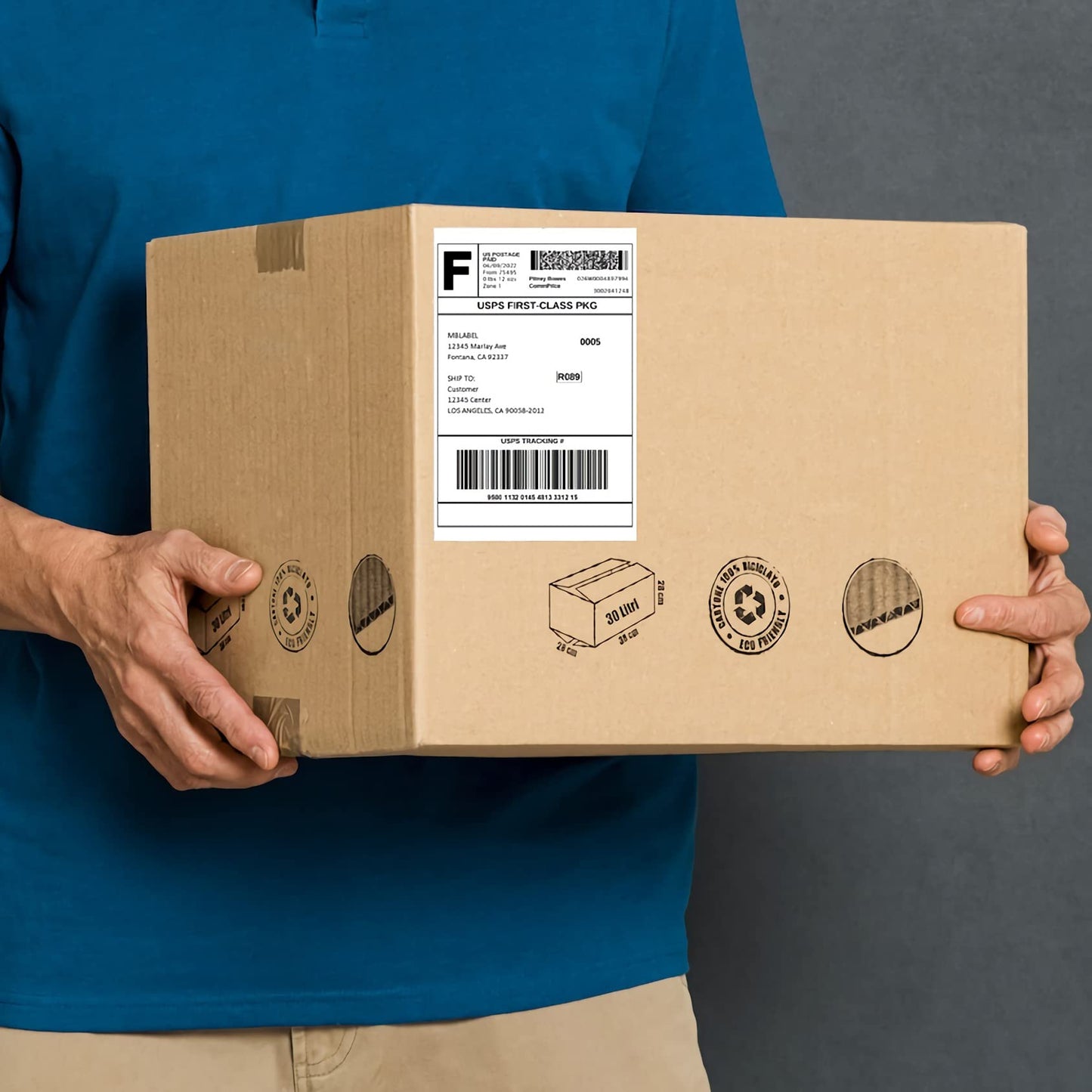8.5" x 5.5" Address Labels, Half Sheet Shipping Labels, 500 Sheets Self Adhesive Mailing Labels for Laser & Inkjet Printers