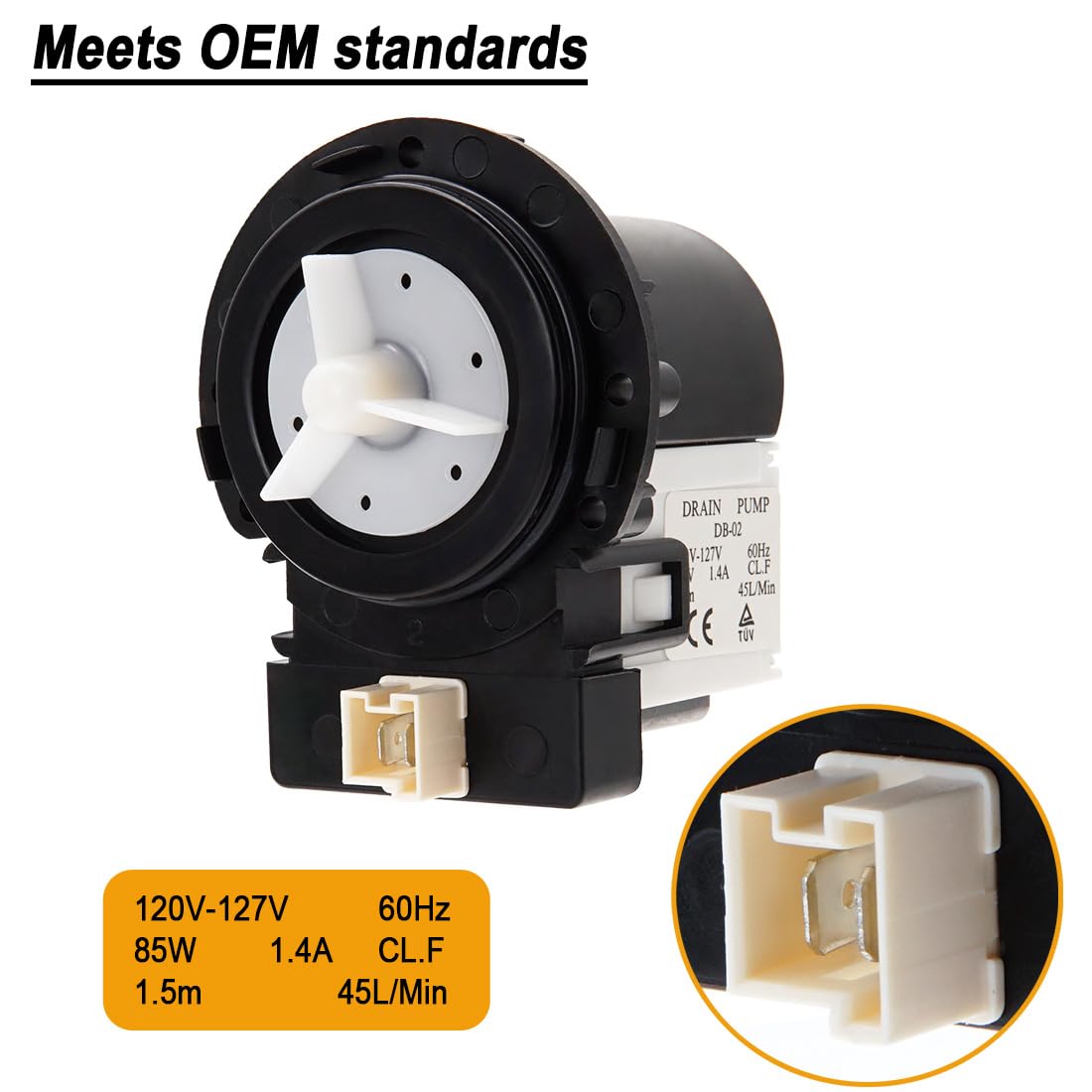 Washer Drain Pump by SupHomie - Compatible with Maytag Neptune MAH8700AWW MAH8700AWM MAH9700AWW MAH9700AWM MAH6700AWW MAH6700AWM