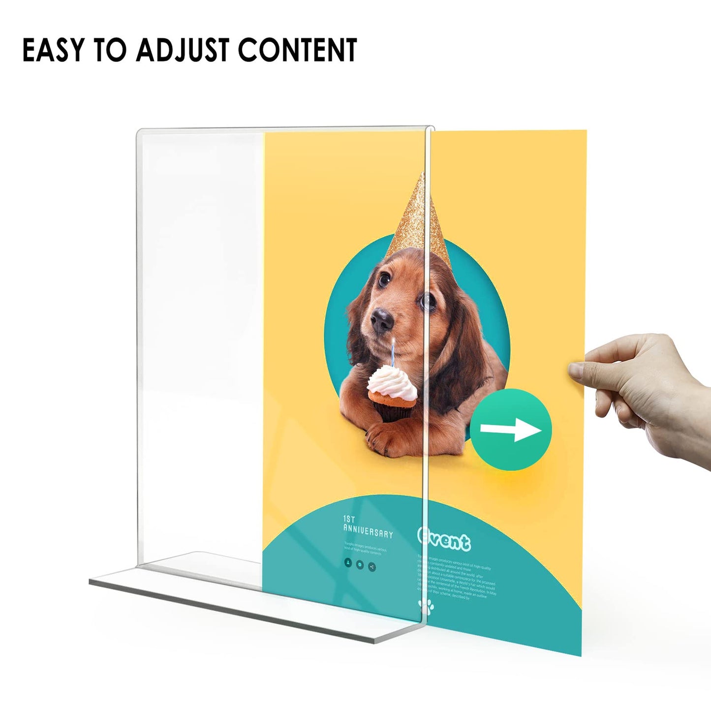 Relx Acrylic Sign Holder 8.5 x 11, Plastic Frame Flyer Holder, Double Frames Clear Acrylic Display Stand for Store, Restaurant (10 pack)