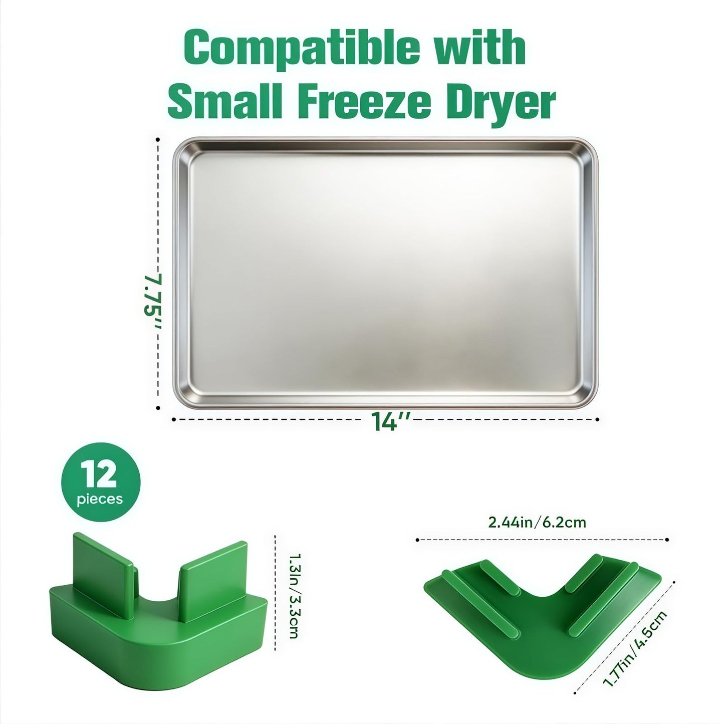 bhgwqci Metal Pallet for Harvest Right Freeze Dryer Metal Tray, dehydrator Trays Easy to disassemble,，Corrosion-Resistant, Including Freeze Dryer Accessories Stacker Crane.(Small-4pack)