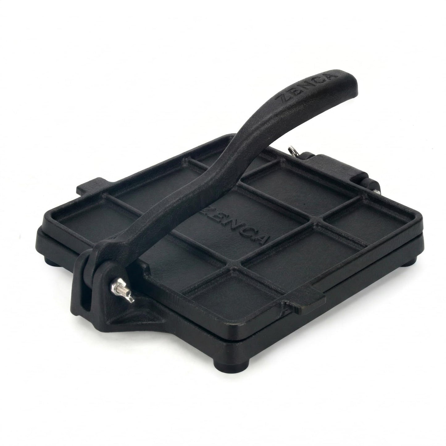 ZENCA Square Tortilla Press – 8 Inch Cast Iron Flatbread Maker Pre-Seasoned with Vegetable Oil – Heavy-Duty Tortilla, Roti & Arepa Press – Easy to Use & Clean – Nonstick Surface