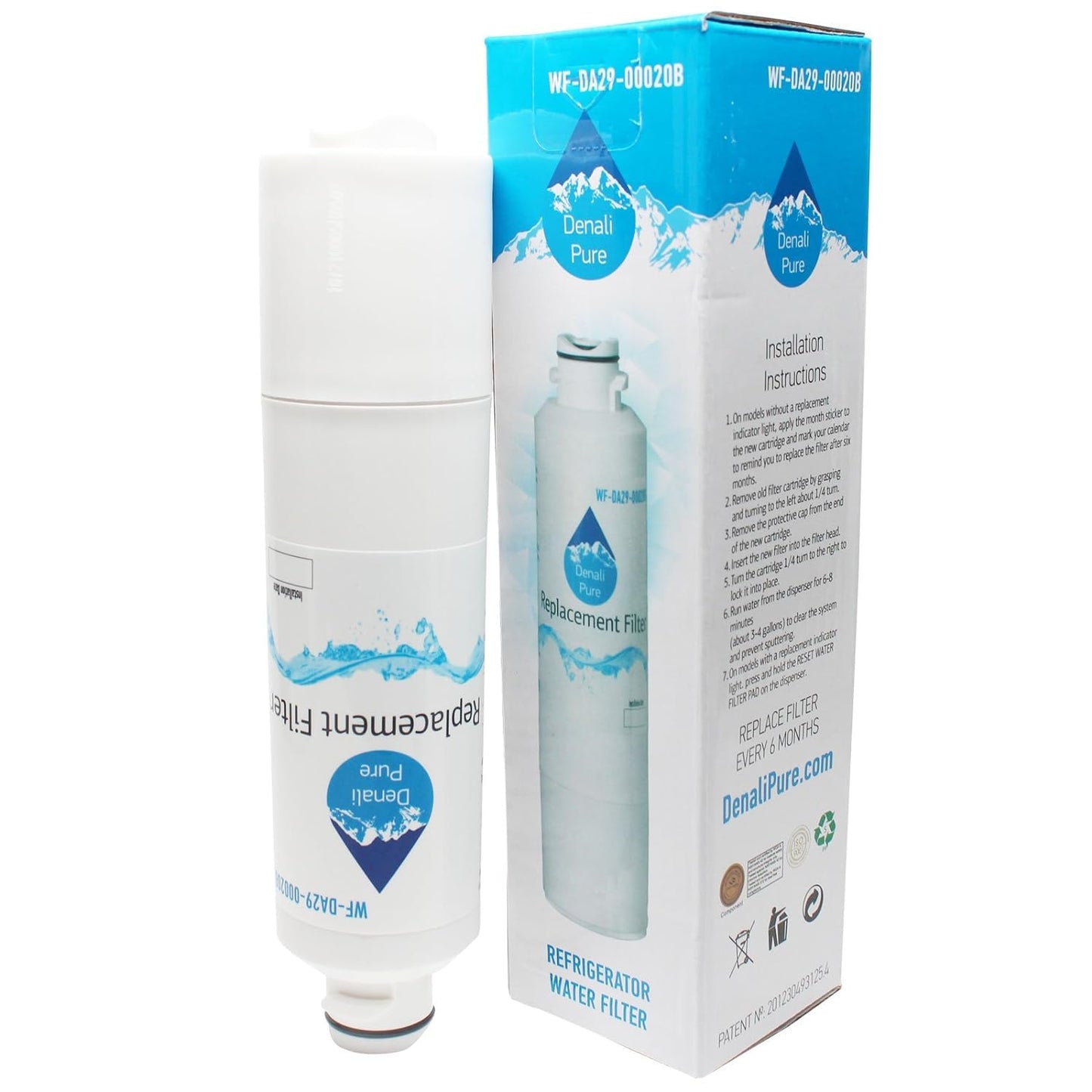 3-Pack Replacement for Samsung RF261BEAESR/AA-0001 Refrigerator Water Filter - Compatible with Samsung DA29-00020B, DA29-00020A, HAF-CIN Fridge Water Filter Cartridge