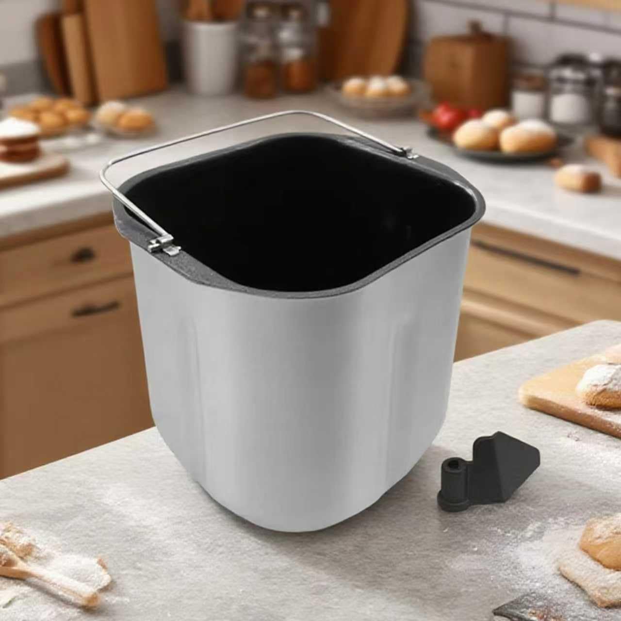 Bread Maker Pan Replacement with Kneading Paddle, Compatible with Cuisinart CBK-110NAS & CBK-110P1 2LB Vertical Bread Makers, Fits Elite Gourmet EBM8103M, Hamilton Beach 29987 & KitchenAid