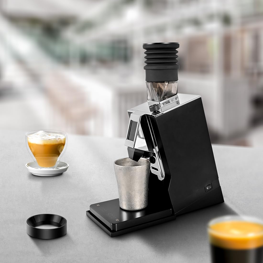 Incline Stand with Tray Compatible with Eureka Mignon Grinder Durable Tilted Angled Base and Drip Tray Espresso Grinder Accessories Parts