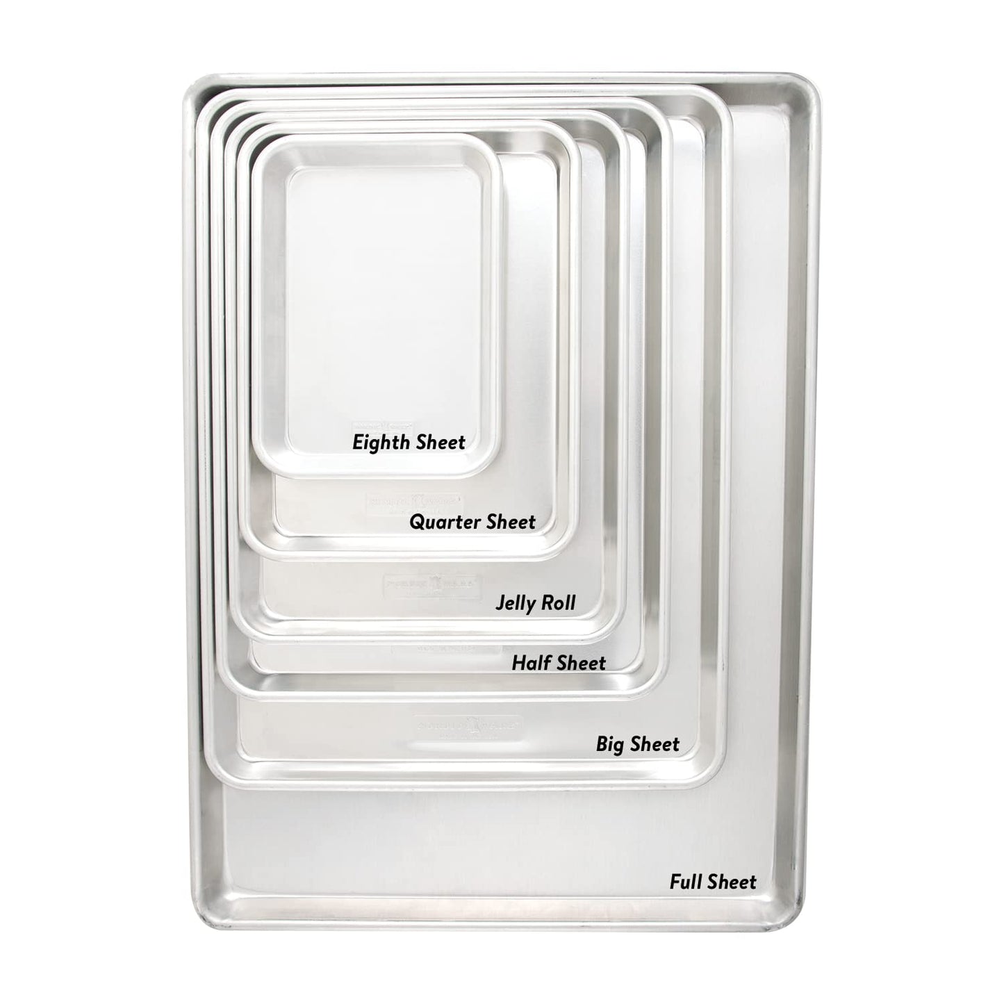 Nordic Ware Aluminum Full Size Sheet Pan 26 x 18 inches for commercial oven use, Full Sheet, 2-Pack (For Commercial Oven Use., Not for standard home ovens)