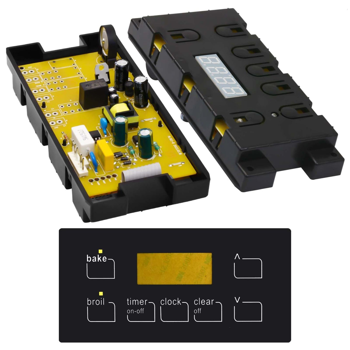 5304518661 Range Oven Control Board for Electrolux Kenmore, Gas Range 7 Button Control Board Clock 316222800
