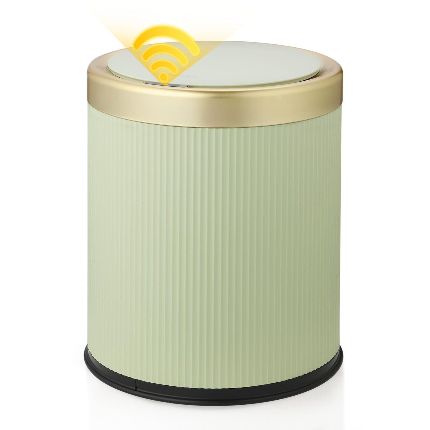 onlcuk Smart Touchless Bathroom Trash Can, 2.8 Gallon Automatic Motion Sensor Rubbish Can with Lid Electric Small Garbage Bin for Kitchen, Office, Toilet, Bedroom -Green