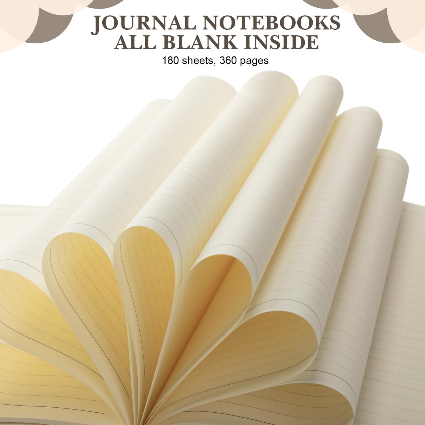 SATINIOR 5 Pack A4 Notebooks Large Journal 360 Pages Leather Softcover Hardcover Notebooks Thick Paper Lined Note Writing Notepad for Travel Office School Business, 8.5'' x 11''(Mixed Color)