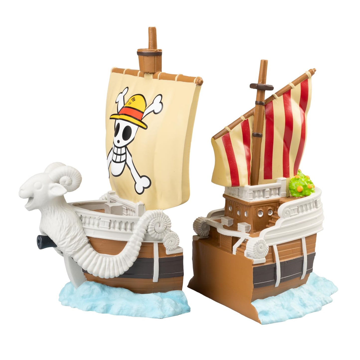 One Piece Merch Bookends | One Piece Manga Gifts | Going Merry Manga Figure Official | Anime Decorations | 10" D x 7" W x 9" H