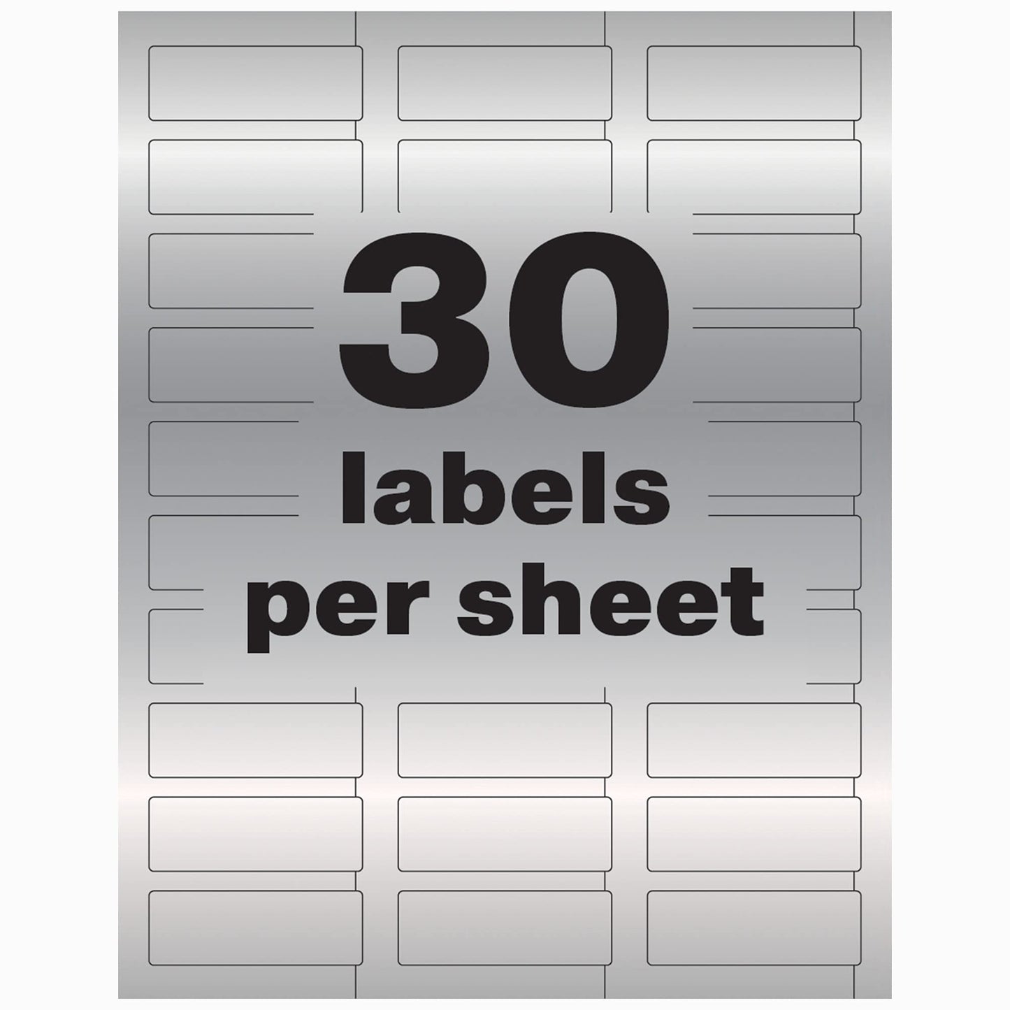 Avery Metallic Asset Tag Labels, 3/4 x 2, Laser Printable Tags, 240 Waterproof Labels (61524)