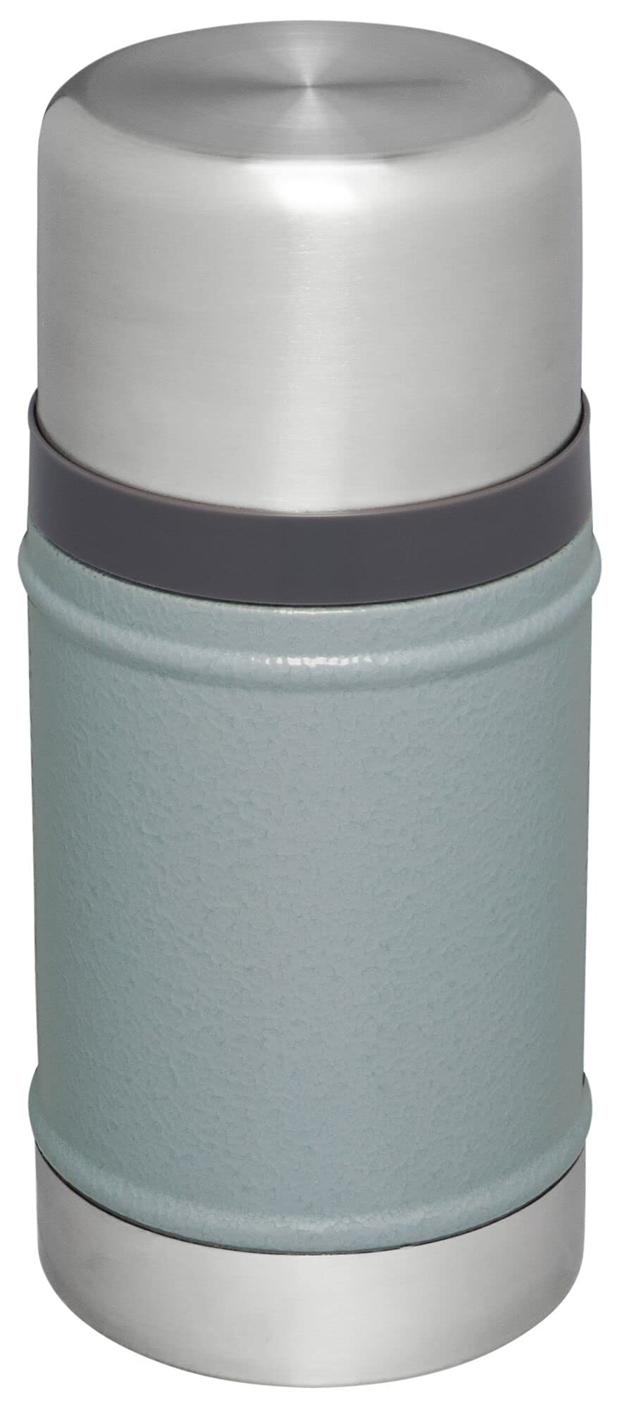 Stanley Classic Legendary Large Food Jar 24 oz | Vacuum Insulated Food Container | Wide Mouth Screw On Lid | Packable for Travel | Stainless Steel & Leakproof Lid | Hammertone Silver