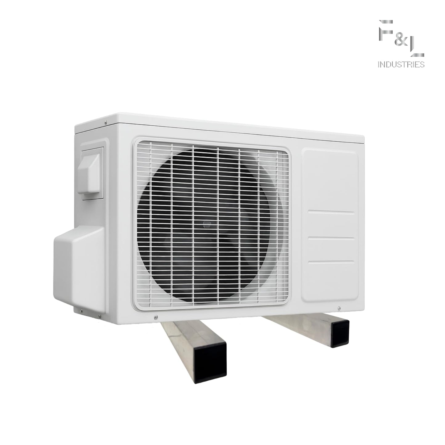 F&L Heavy-Duty Mini Split Wall Mount Bracket—Rust-Resistant Aluminum AC Support for Ductless Heat Pump Systems—Universal Fit, 700 lb Capacity—Approved by Florida Building Code (18"x18" Heavy Duty)