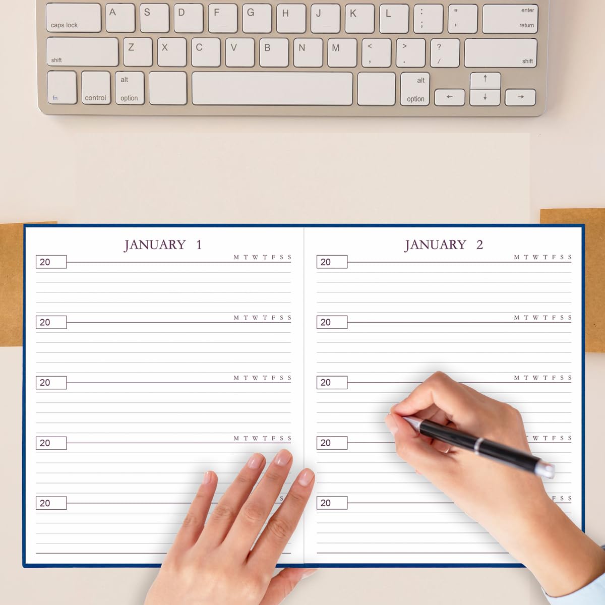 Hard Cover 5 Year Journal | The Easiest to Use Five Year Journal | Quick and Easy Five Year Memory Notebook | 8.5'' x11'', Blue