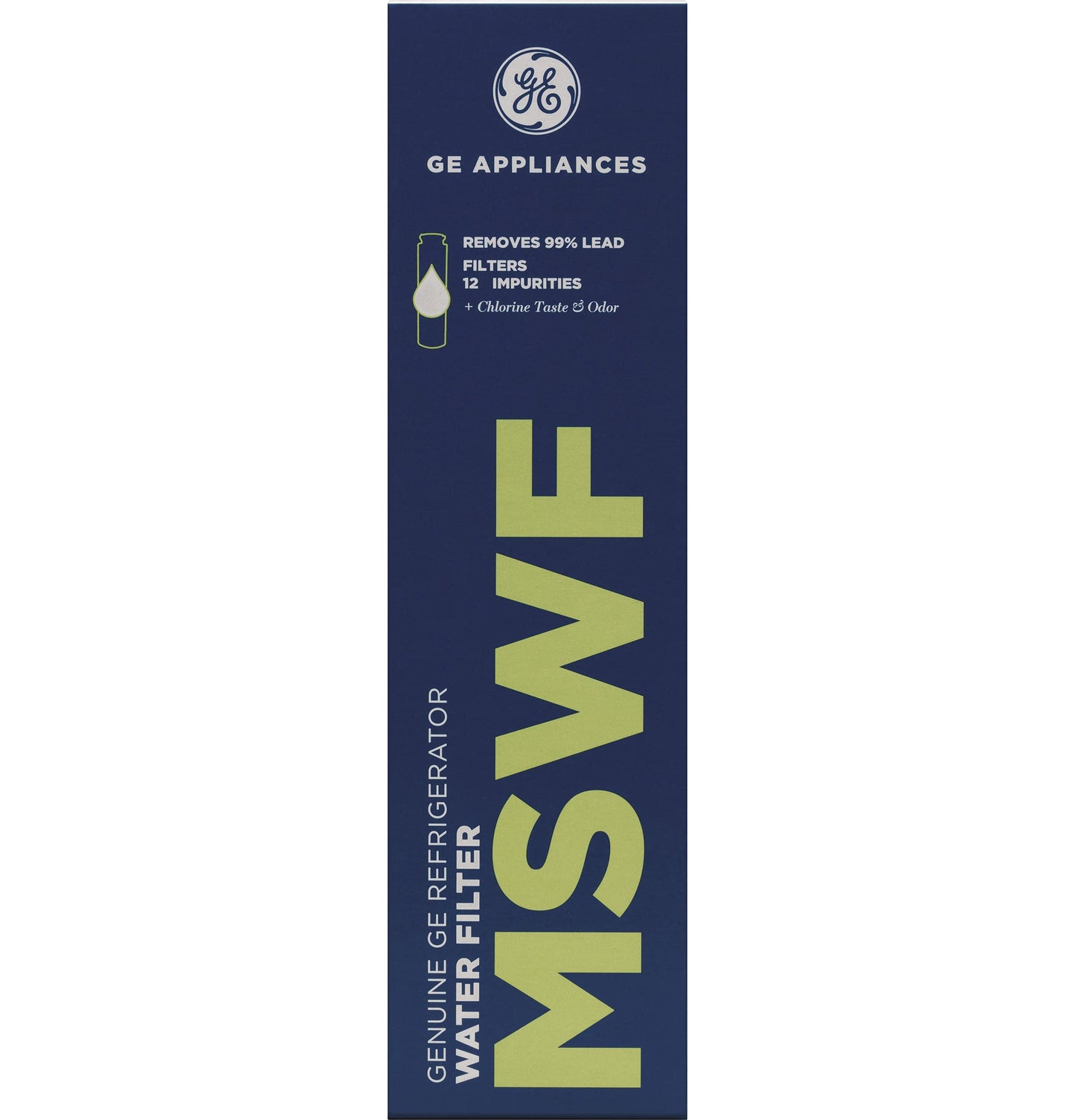 GE MSWF Refrigerator Water Filter | Certified to Reduce Lead, Sulfer, and 50+ Other Impurities| Pack of 1