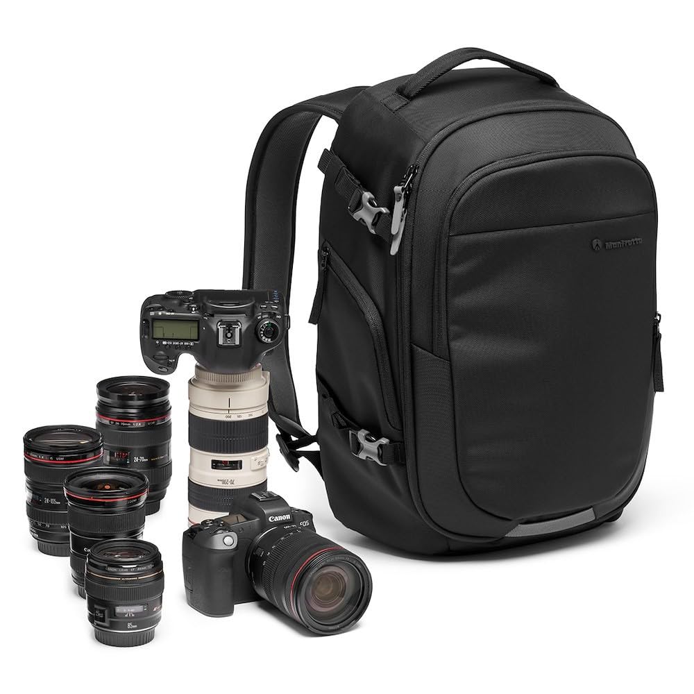Manfrotto Advanced Gear III Backpack for Camera and Laptop, Backpack for Reflex/Mirrorless Camera with Lenses, with Interchangeable Padded Dividers and Tripod Attachment, Photography Accessories