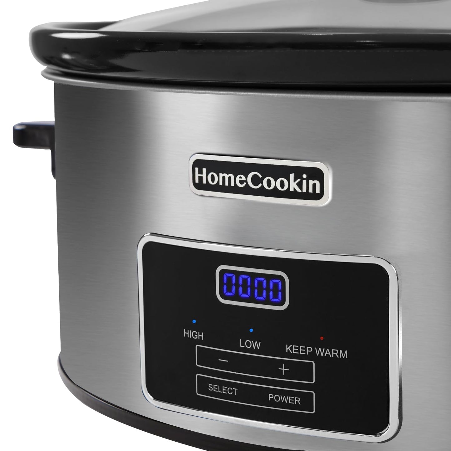 8-Quart Digital Programmable Slow Cooker with Timer - Small Kitchen Appliance for Family Dinners - Serves 10+ People - Heat Settings: Keep Warm, Low and High