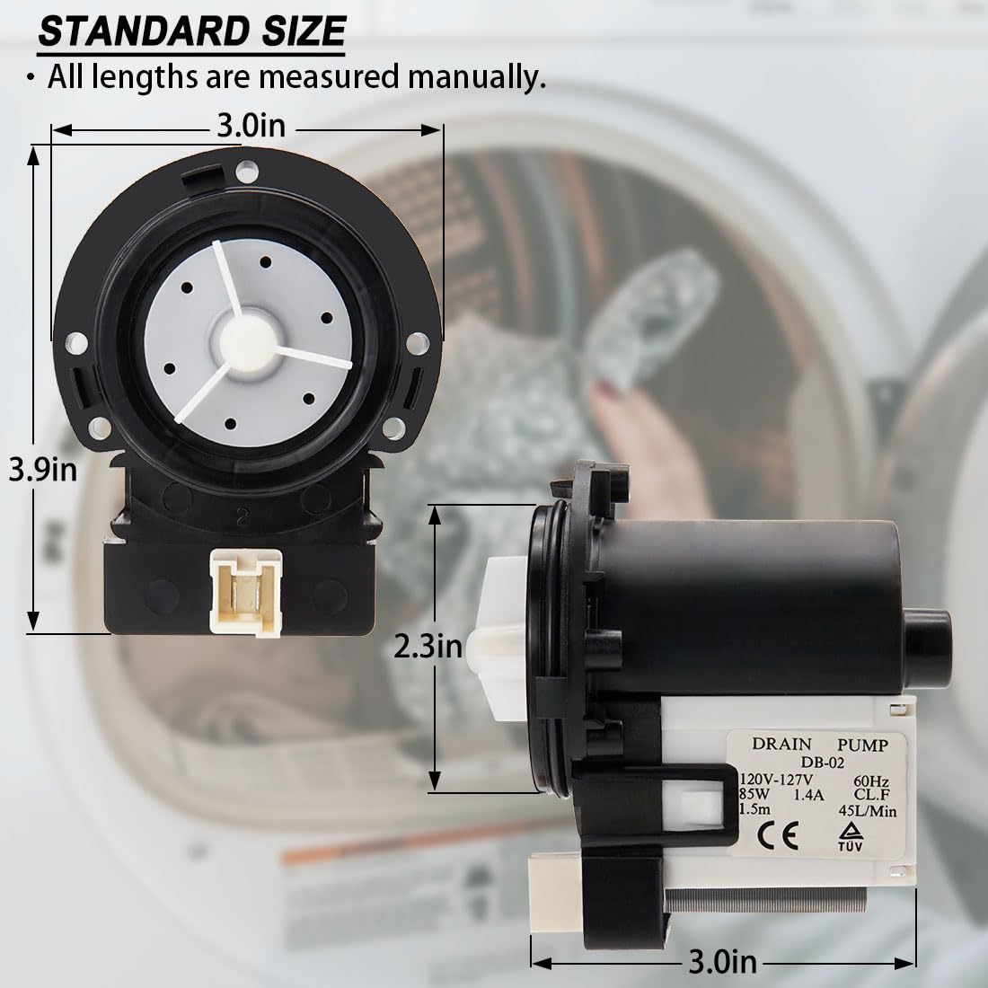 Washer Drain Pump by SupHomie - Compatible with Maytag Neptune MAH8700AWW MAH8700AWM MAH9700AWW MAH9700AWM MAH6700AWW MAH6700AWM