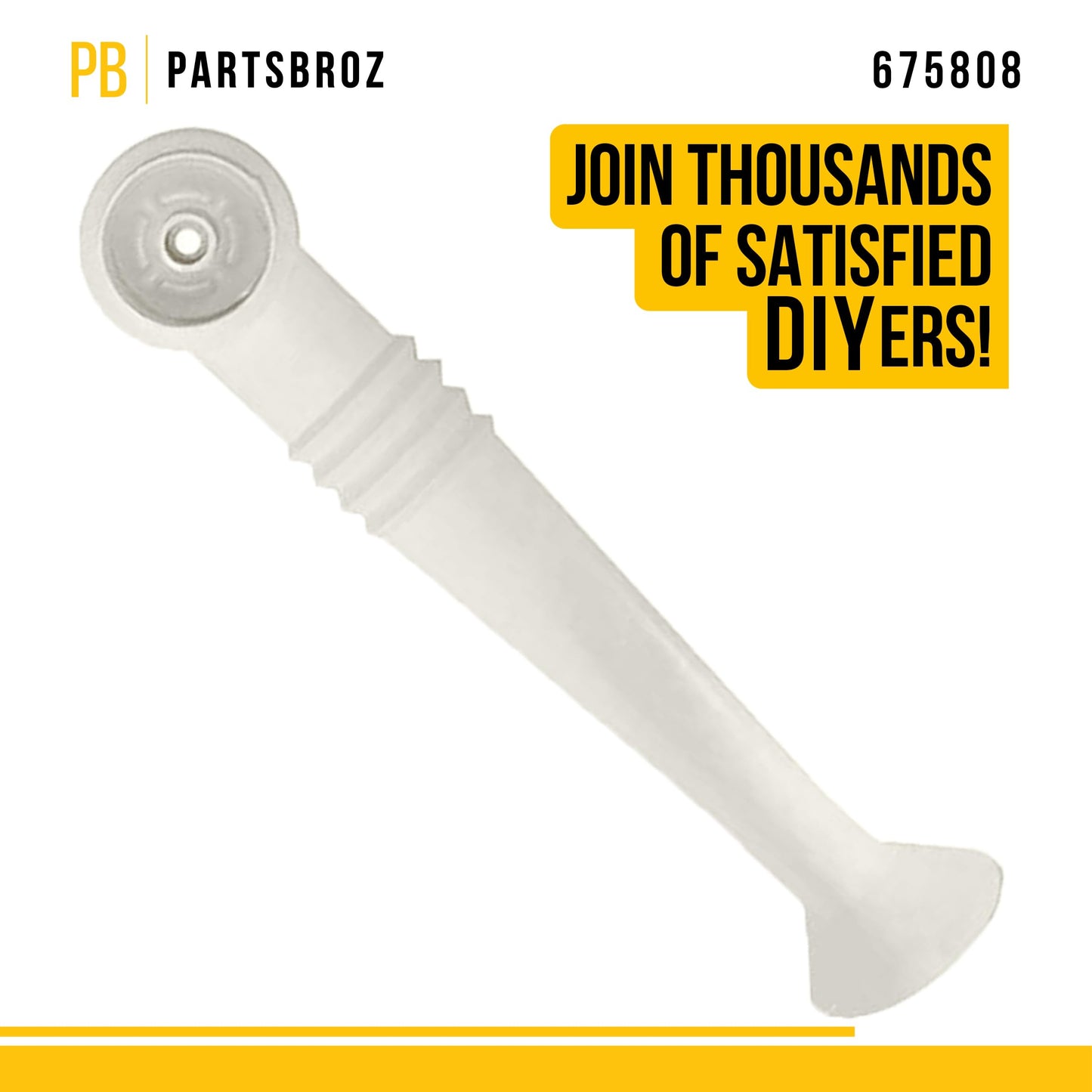 PartsBroz Middle Spray Arm Kit 675808 - Compatible With Whirlpool Kenmore KitchenAid Dishwasher - Replaces 679719 AP3115182 PS382824 3378147 3379644 9742989 9742992 9742995 9743210 675808C2 675808VP