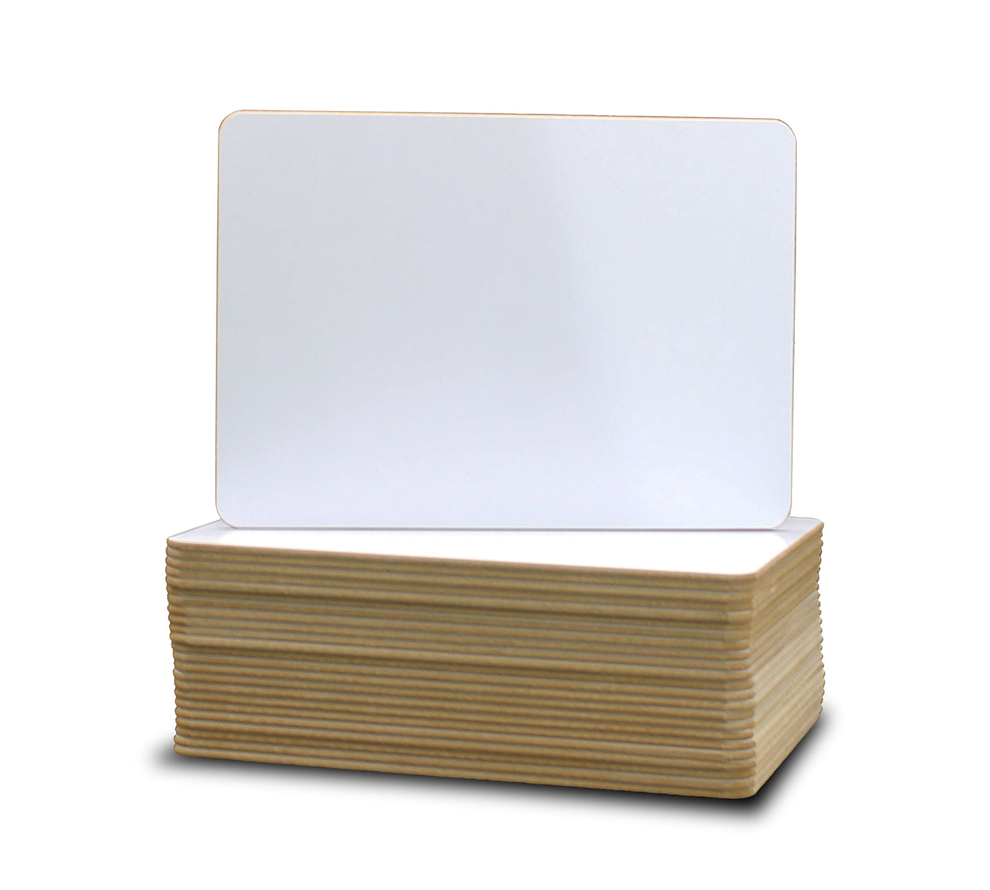 Flipside Products 5" x 7" Two-Sided Dry Erase White Boards, Classroom Pack, Double Sided Lapboard for Class, Reusable for Group Participation - 24 Pack