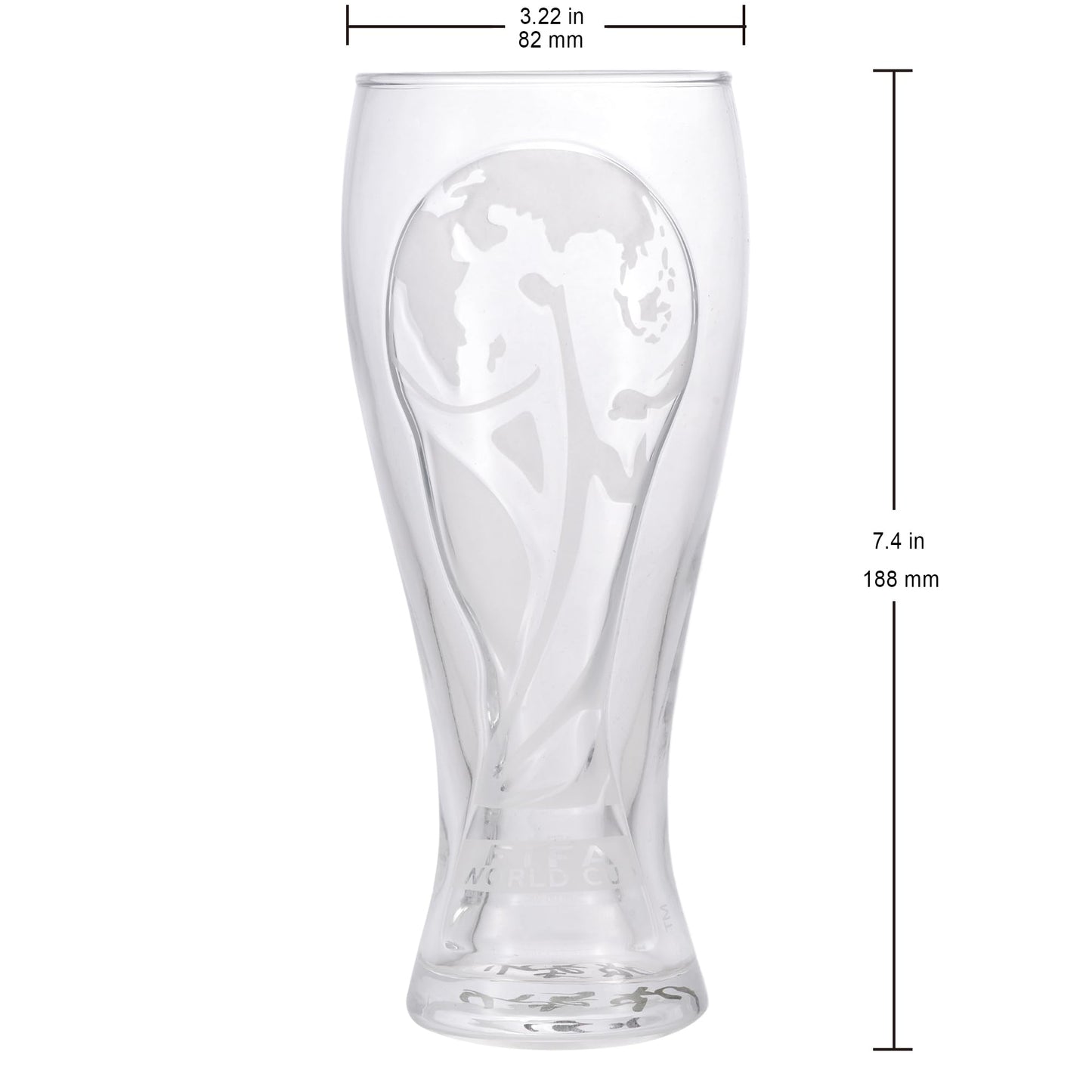 Official FIFA World Cup 2026 Edition - 17oz Pilsner Beer Glass & 6-Inch Trophy Bottle Opener Gift Set - 1 of Each - Perfect for Parties, Mancaves, Gamedays, Tailgates, BBQ’s - Collectors Drinkware Set