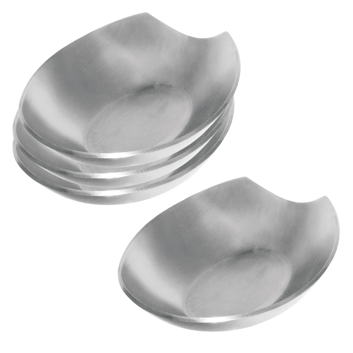 OGGI Spooner Stainless Steel Spoon Rest - Set of 4 - Holds Kitchen Utensils for Mess Free Cooking, Great Spoon Rest for Counter, Stove Top, or Coffee Station; Kitchen Accessories, Utensil Rest