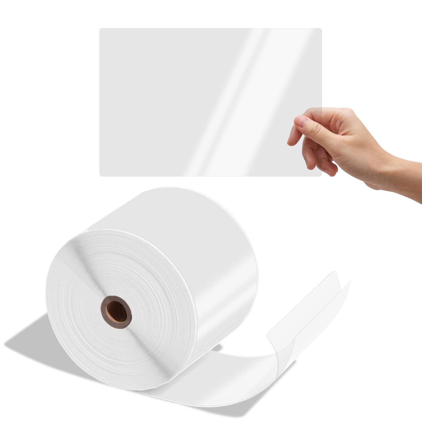 Aegis Adhesives - 6" X 9" Clear Label Protectors (500 Stickers, 1 Roll) Permanent Adhesive Transparent Seal Stickers - NOT Printer Compatible - Protective Cover for Shipping Labels
