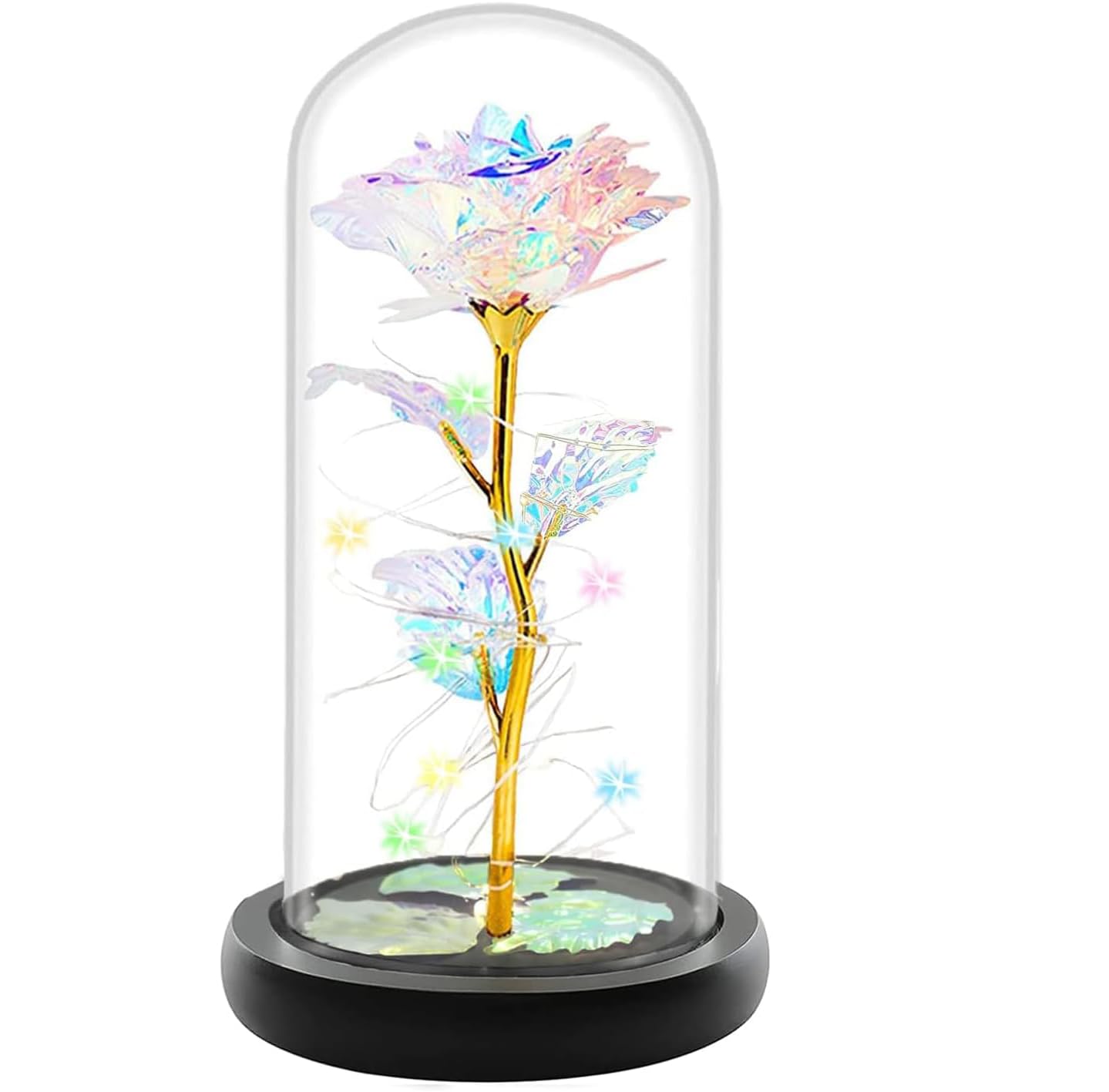 Fvawe Mothers Day Rose Gifts for Mom, Birthday Gifts for Women Moms, Galaxy Crystal Light Up Rose in A Glass Dome, Mothers Day Flowers Presents Girlfriend Wife Sister Grandma Mother Mom from Daughter