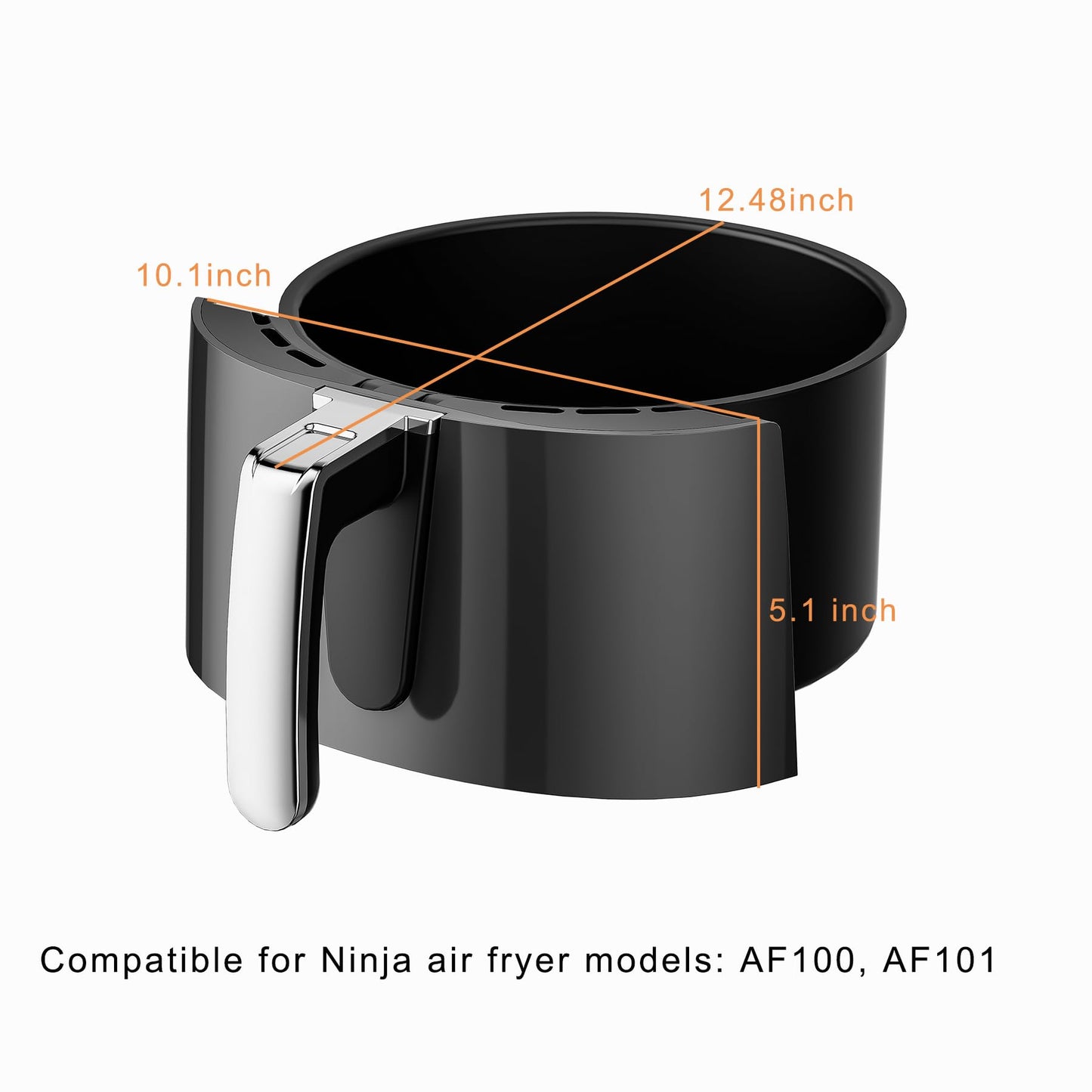Air Fryer Basket for Ninja AF101,Accessories for Ninja AF100 Air Fryer,4QT Replacement Basket,Non-Stick Replacement Parts